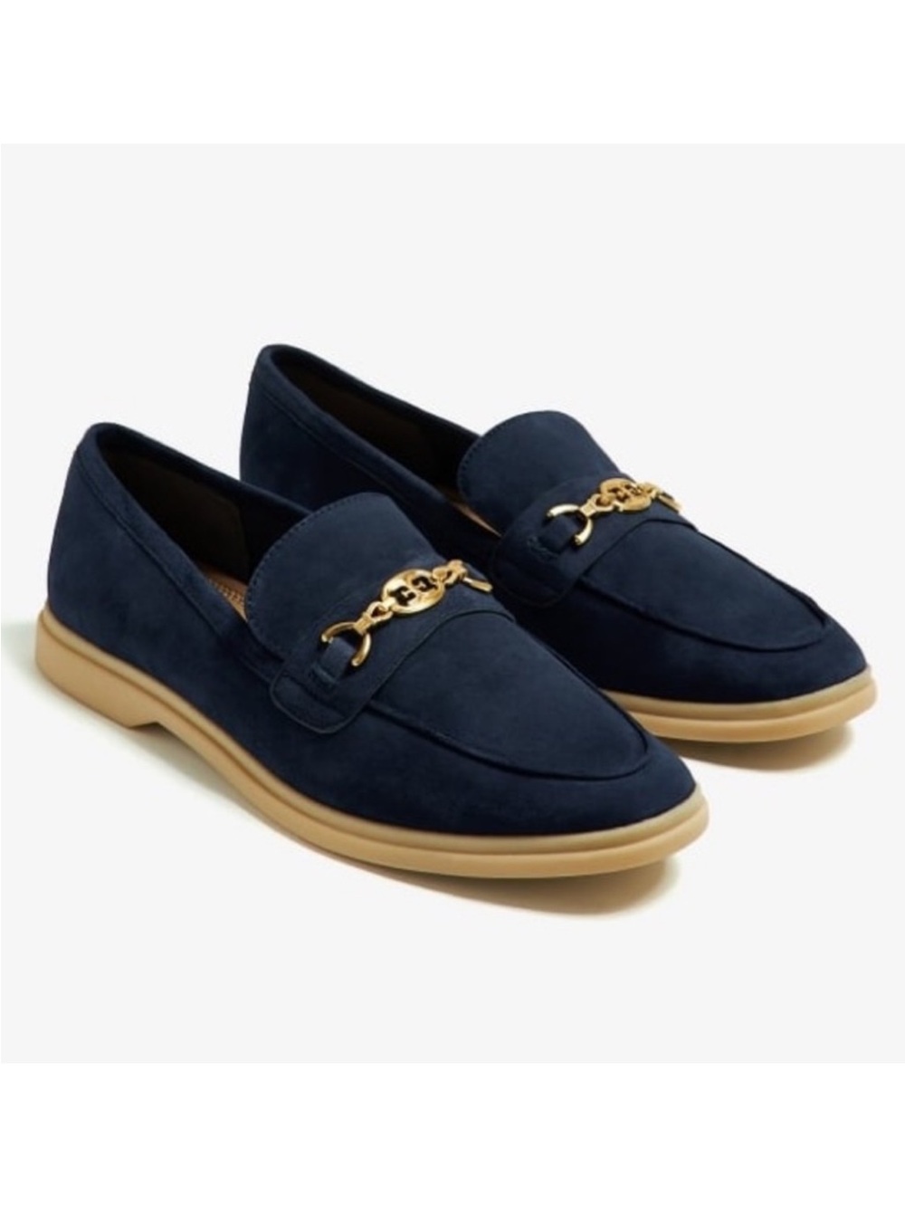 NWT Sam Edelman Kyana Navy Blue Suede Bit Loafers Size 6 - Picture 2 of 12